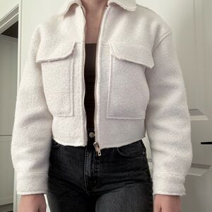 Women's Beige Boucle Jacket